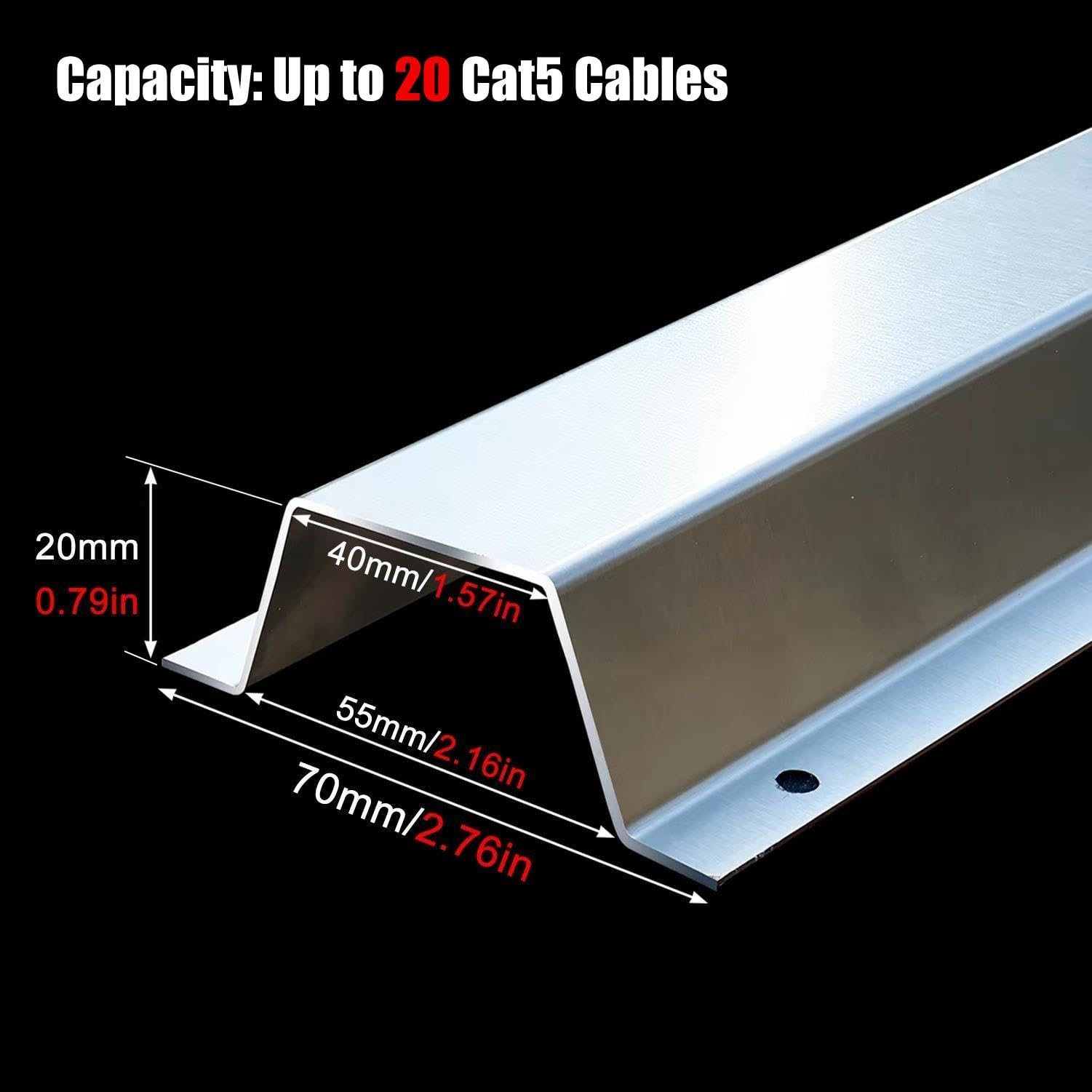 Canaleta para Cable De Acero Inoxidable, Longitud 100cm