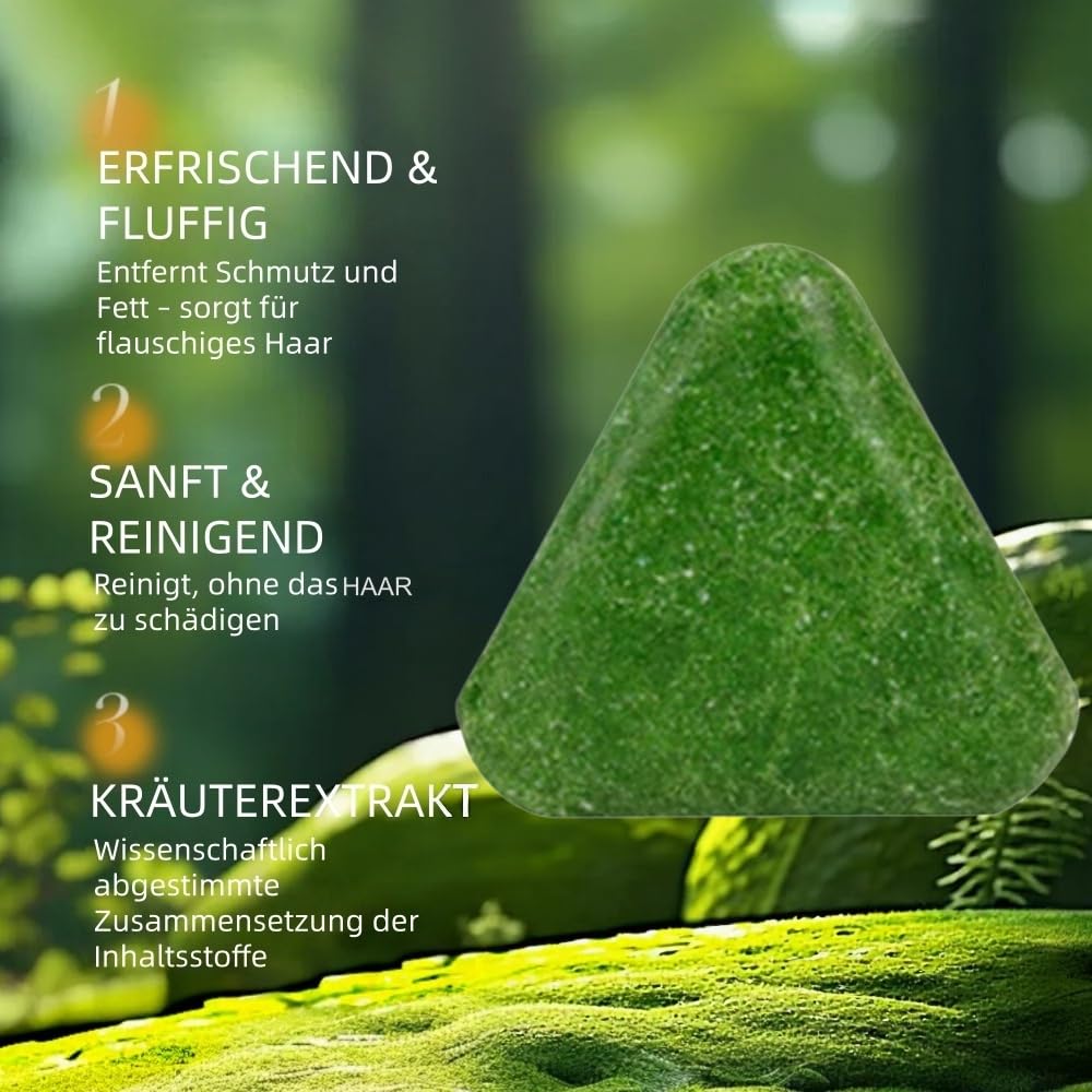 Yoracare Korean Scalp Revival Bar Feste Shampoo Bar - Pflanzenformel, Sanfte Reinigung, Nährende Pflege, für Alle Haararten, Tiefenreinigung, Rutschfeste Dreiecksform
