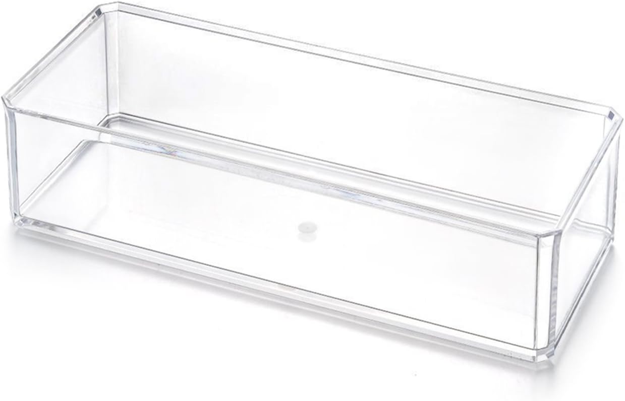 Acrylic Make Up Organiser Clear Plastic Drawer Organiser, 1 Tier Without lid