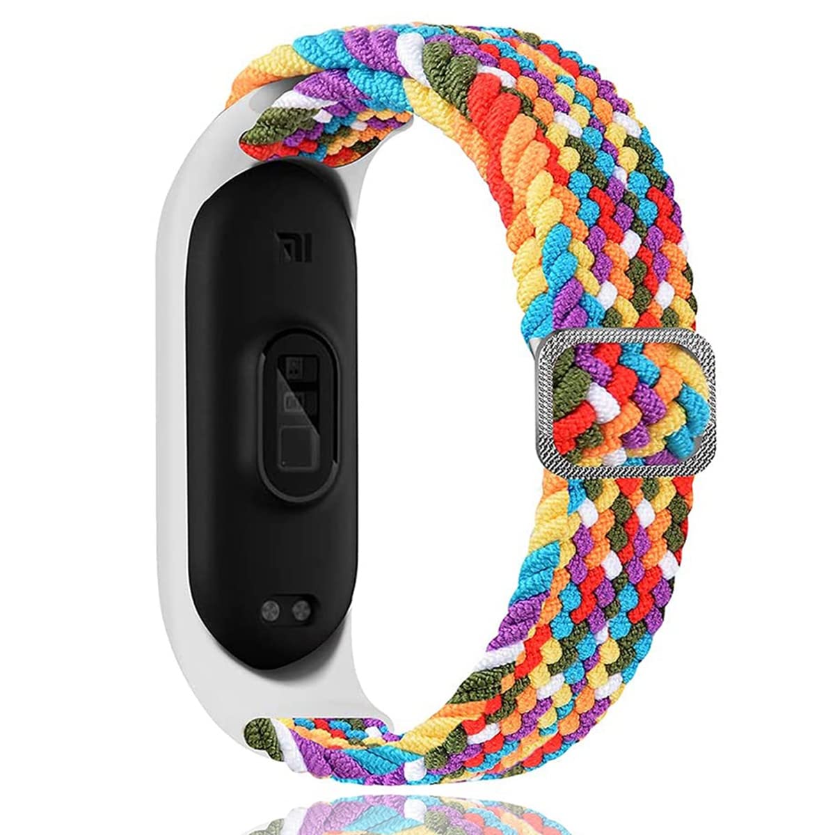Correa de reloj de nailon para Mi Band 7/6/5/4/3 pulsera de tela elástica trenzada de nailon suave pulseras deportivas elasticidad correa de reloj expandible transpirable para Mi Band 7/6/5/4/3 — view 9