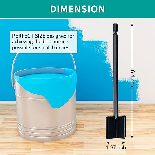 Miniatura 2 de 2 Pcs Epoxy Mixer Attachment for Drill, Reusable Paint and Resin Mixer Paddle to Mix Epoxy Resin, Paint, Ceramic Glaze and Reduce Bubbles