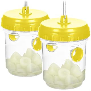 com-Four® 2X Wespen Lebendfalle, Natürliche Insektenfalle zum Aufhängen &