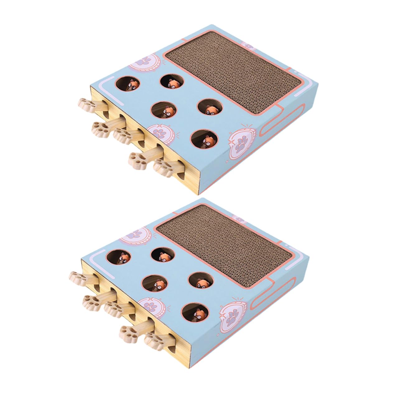 Griffoir carton pour chat Toyvian lot de 2 grattoirs interactifs pour chat d'intérieur