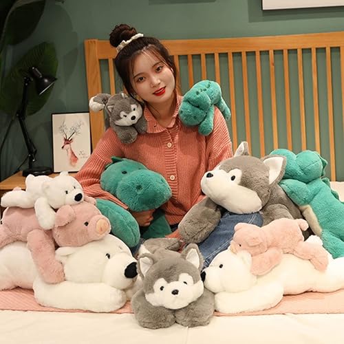 Miniatura 5 de ARELUX Animal de peluche suave de oso polar almohada de oso de peluche de 19.6 pulgadas para niños pequeños, lindos peluches de cuerpo abrazo para