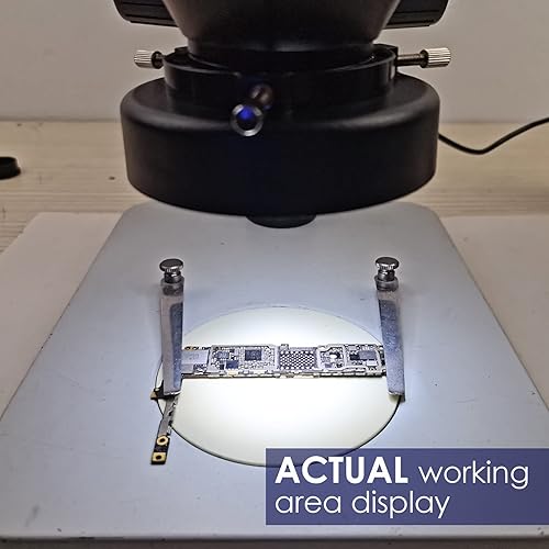 Miniatura 9 de Iluminador del anillo del microscopio de luz LED, luz ajustable del anillo de 64 LED para la industria Monocular binocular trinocular laboratorio