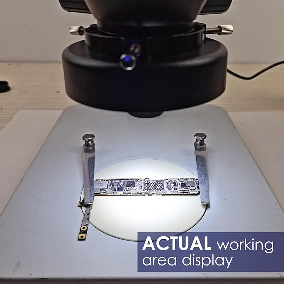 64 LED Ring Microscope Light Adjustable Illuminator, Microscope Light Source for Lab Stereo Microscopes for PCB Watch Repair