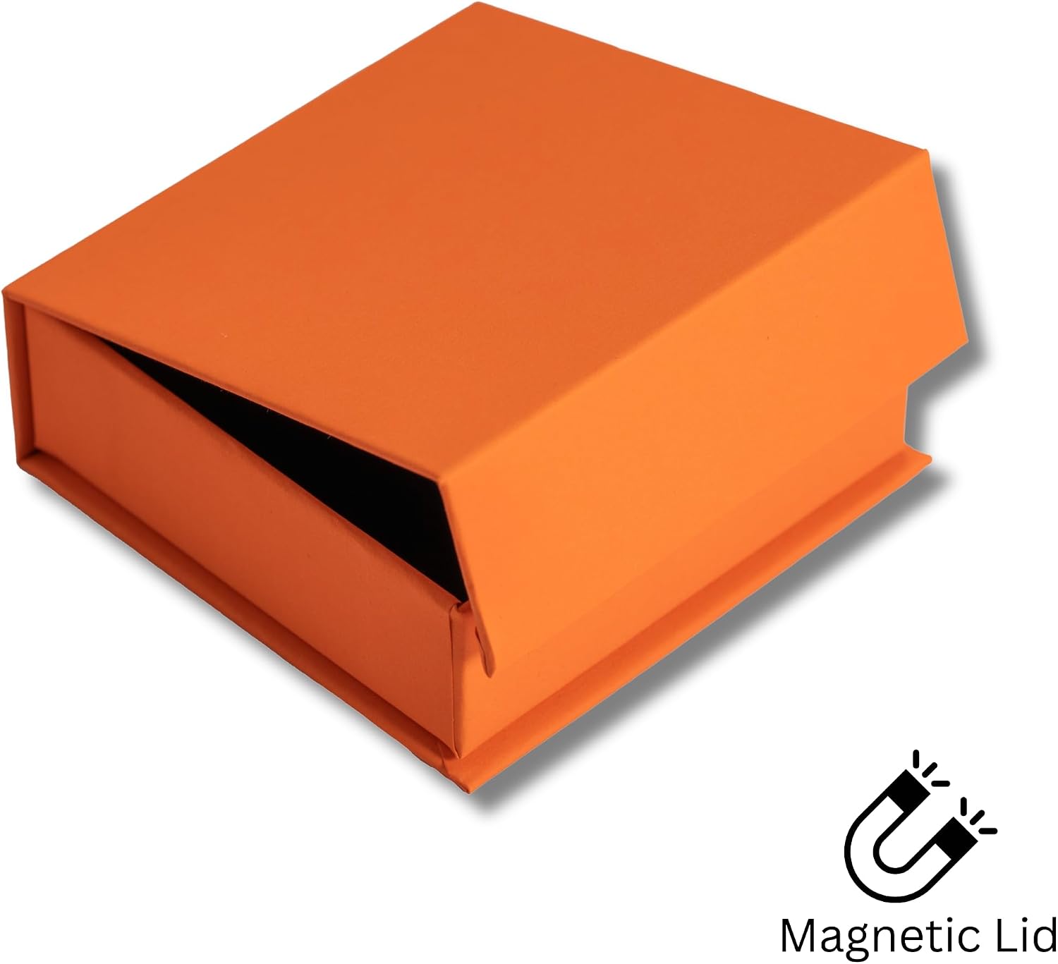 JPB Jewelry Box Magnetic Jewelry Gift Box with Velvet Foam Insert – Holds Ring, Earrings, and Necklace – Elegant Combo Presentation Box for Jewelry Display and Packaging (24, Orange)