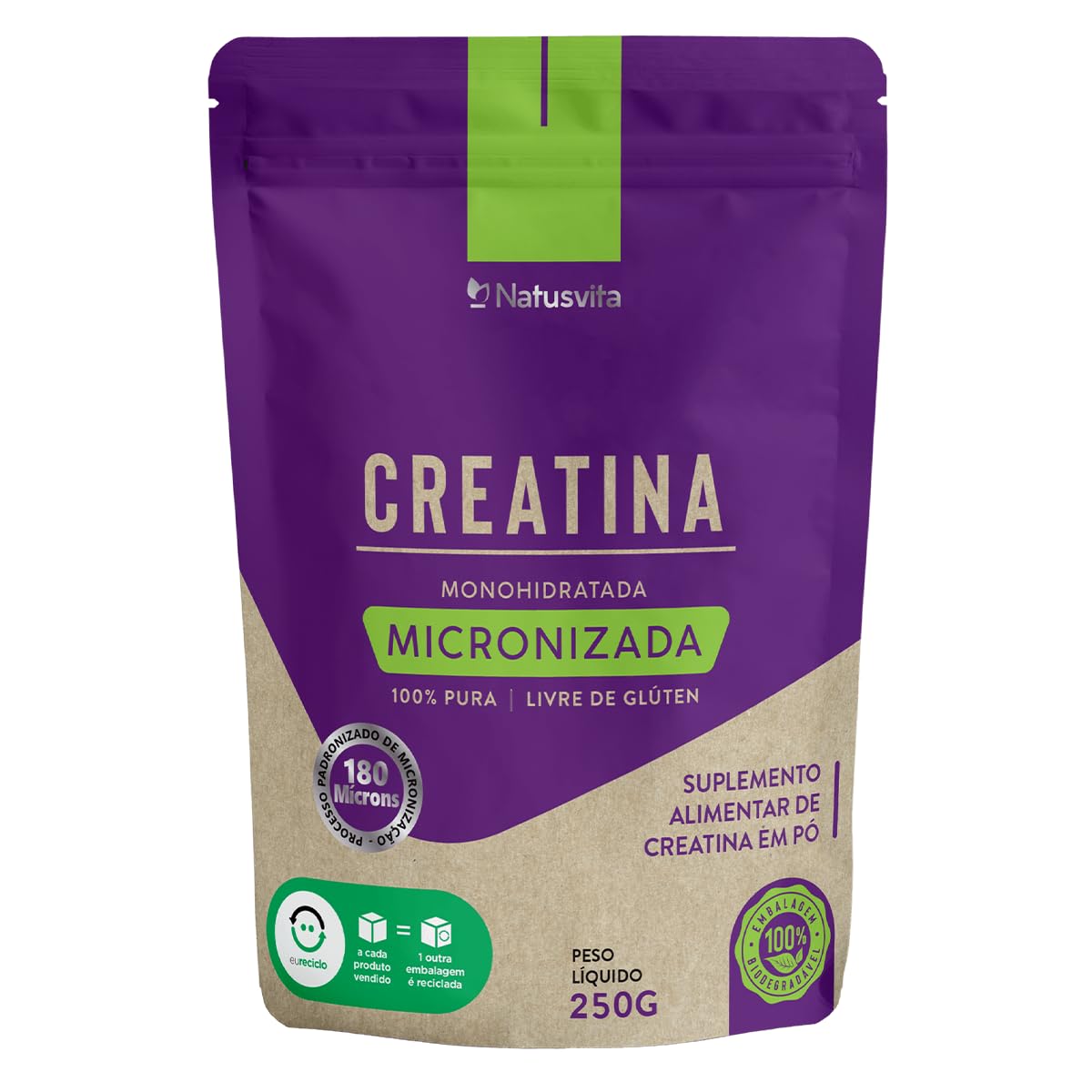 Creatina Pura 250g com Laudo. Monohidratada e Micronizada à 180 mícrons em promoção! Veja a oferta e mais achadinhos de Vitaminas & Suplementos 2 Hoje é o melhor dia para comprar Creatina Pura 250g com Laudo. Monohidratada e Micronizada à 180 mícrons com aquele preço maroto! Promoção! Aproveite a oferta! 2