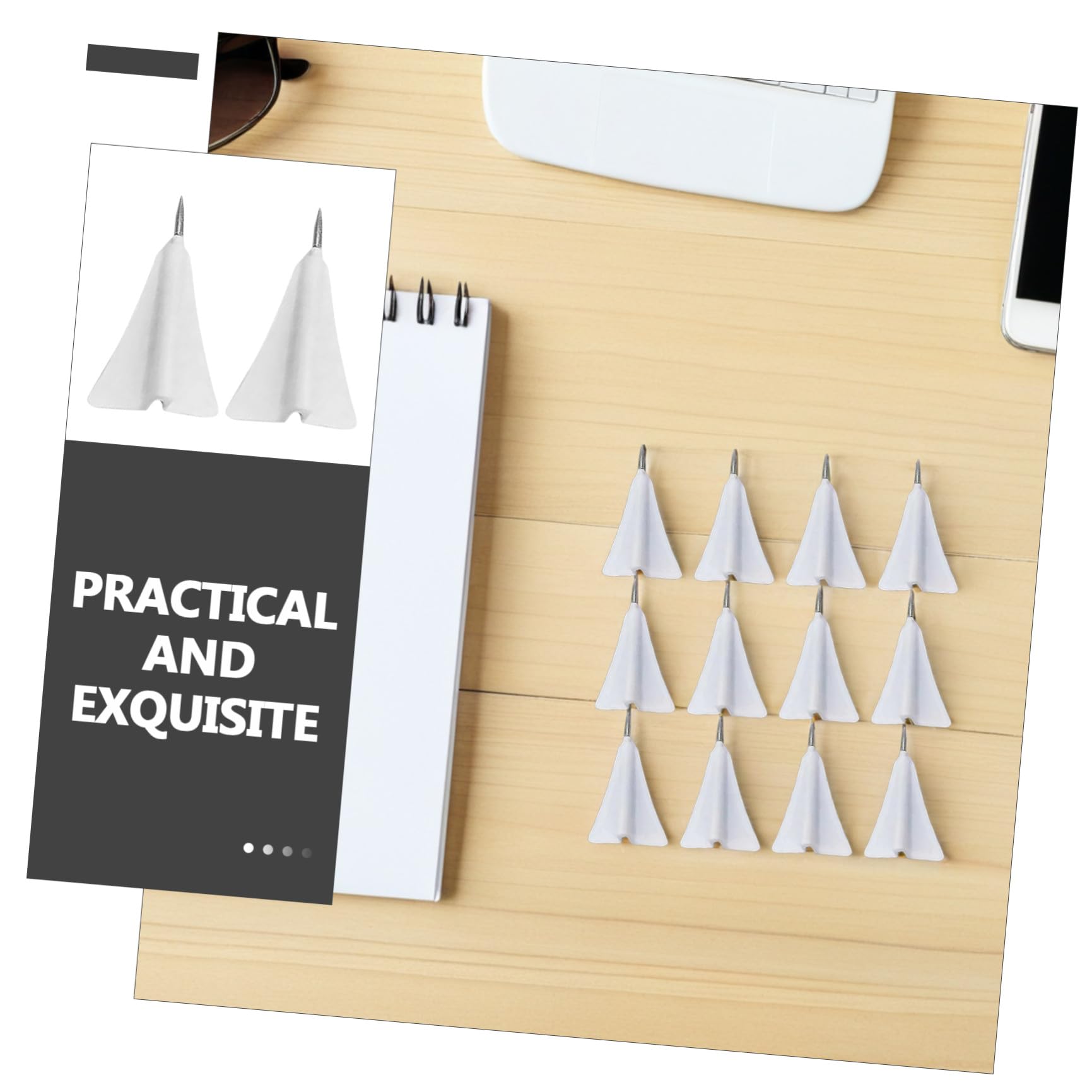 Lot de 12 Punaises Créatives D’Avion en Liège Punaises Multifonctions pour Tableau D’Affichage Chambre de Filles Délicates et Pratiques Accessoires de Carte Polyvalents