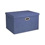 Ergocar Storage Boxes with Lids, Foldable Storage Box with Handle, Fabric Storage Box for Clothes, Washable, Wardrobe Storage for Clothes, Comforters, Blankets, Bedding