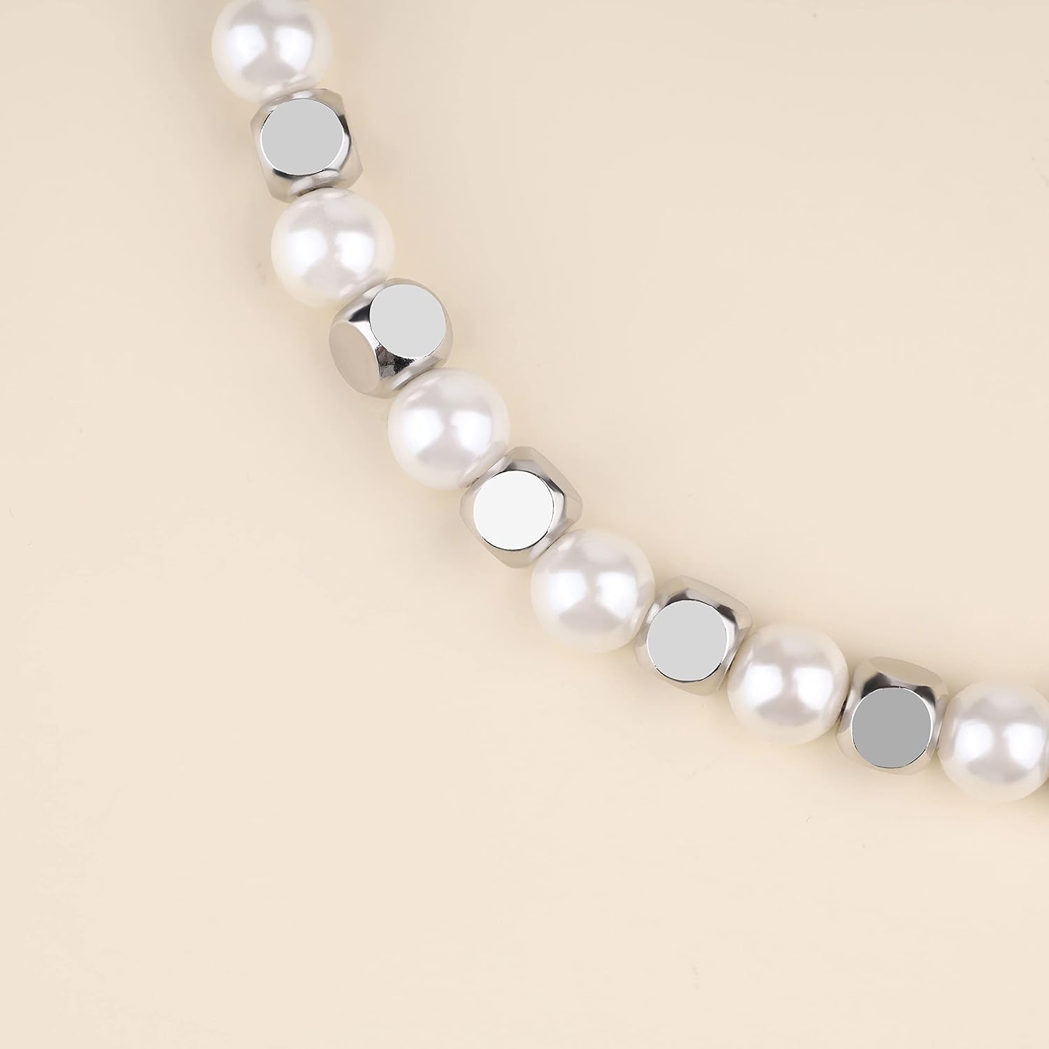 GAVU Men's Crystal Simple Beaded Bracelet for Men