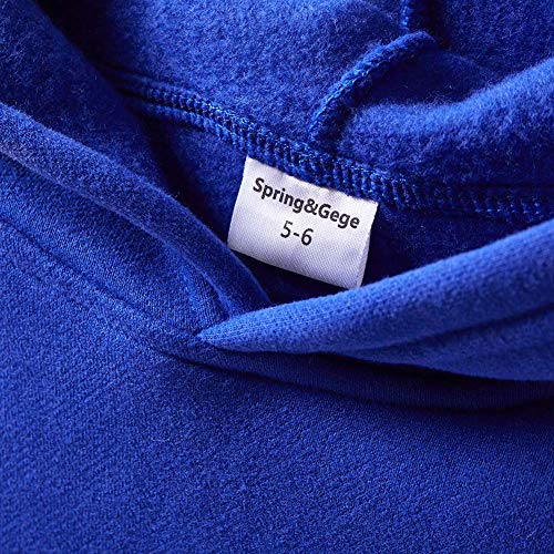 Image of Spring&Gege Youth Solid Fleece Hoodies Pullover Hooded Sweatshirts for Children (3-12 Years)