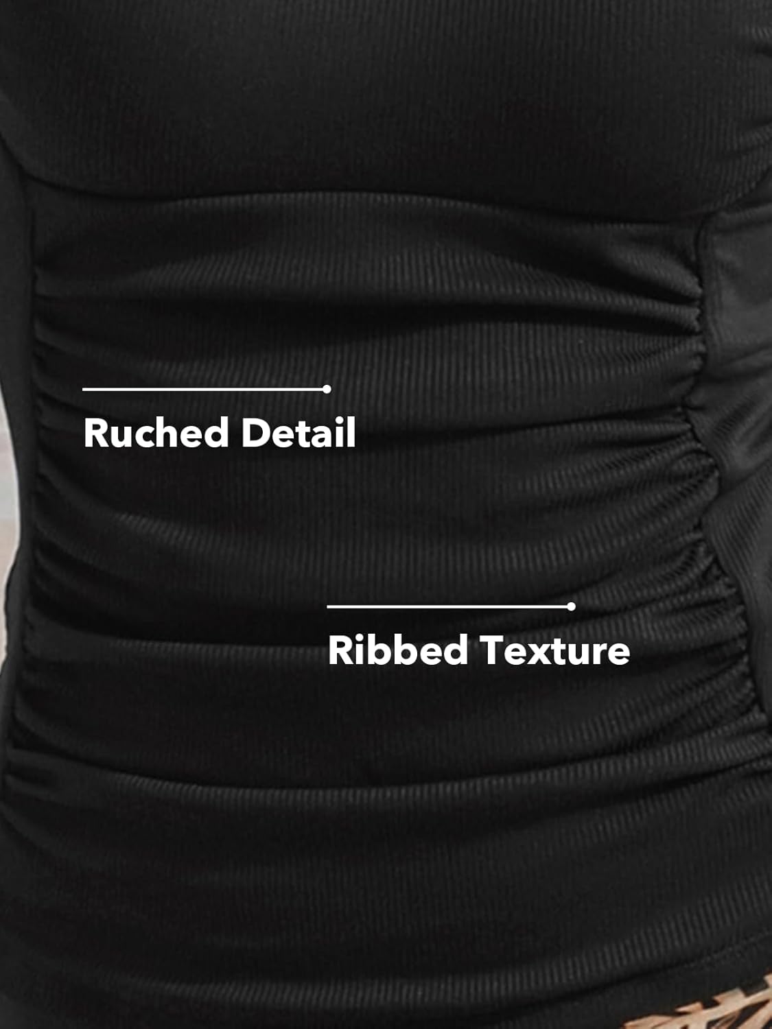 CUPSHE Women's Tankini Sets Two Piece Bathing Suits Tummy Control Square Neck Adjustable Straps Ruched Ribbed