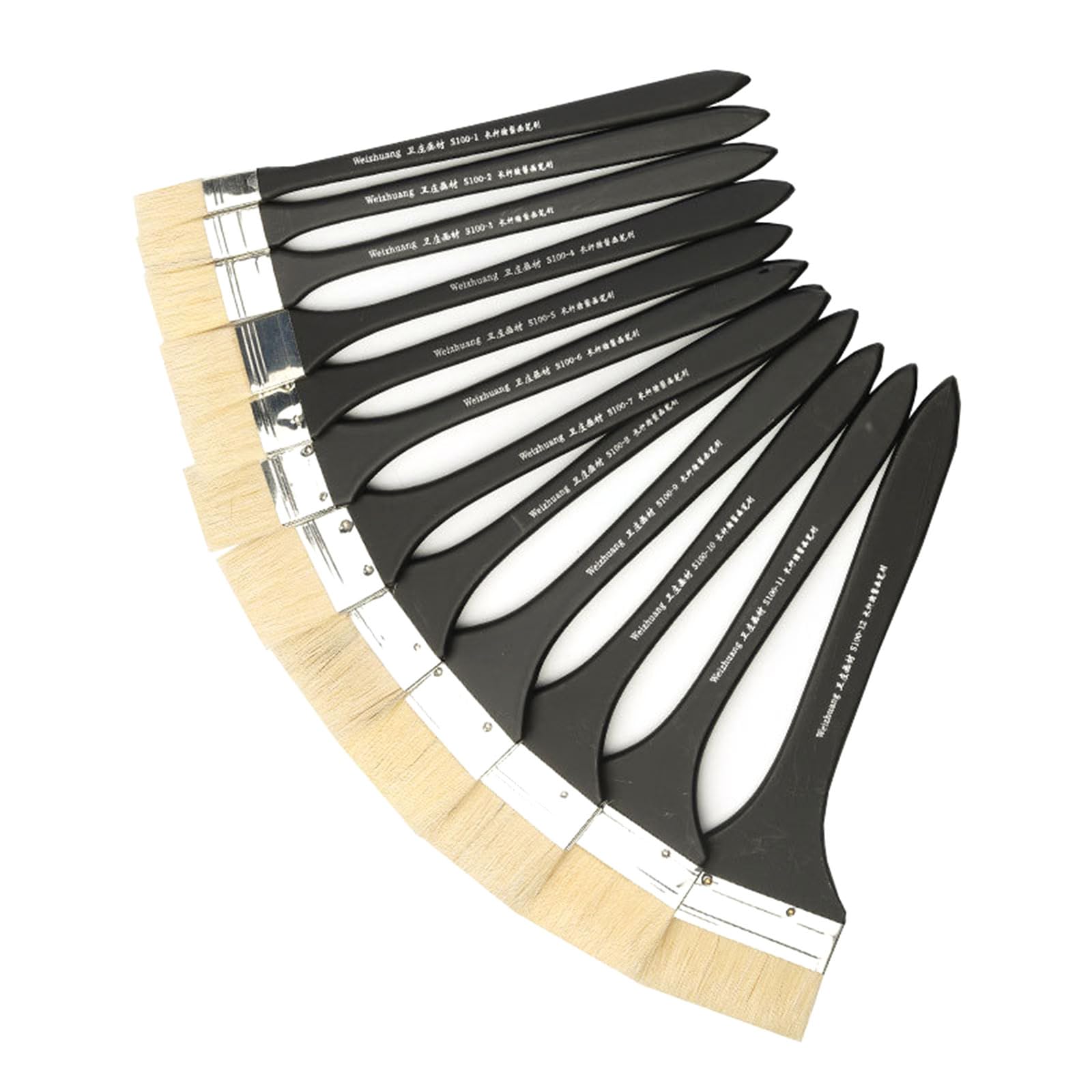 Pinceaux à gouache brosse plate nylon manche long pour artiste