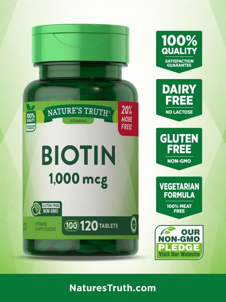Nature's Truth Biotin 1,000mcg Tablets