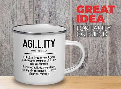 Taza de entrenamiento de perros de 12 onzas – Definición de agilidad – Entrenador de perros Instructor de entrenamiento para mascotas, amante de las