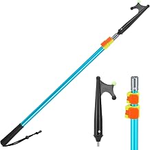 KOMCLUB Aluminium Telescopic Boat Hook | Vibrant nautical style, blue aluminum rod with bicolor orange-green lever closure