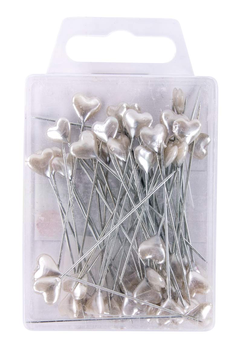 Rayher Decorative Pin Heart 9 mm Diameter Mother of Pearl