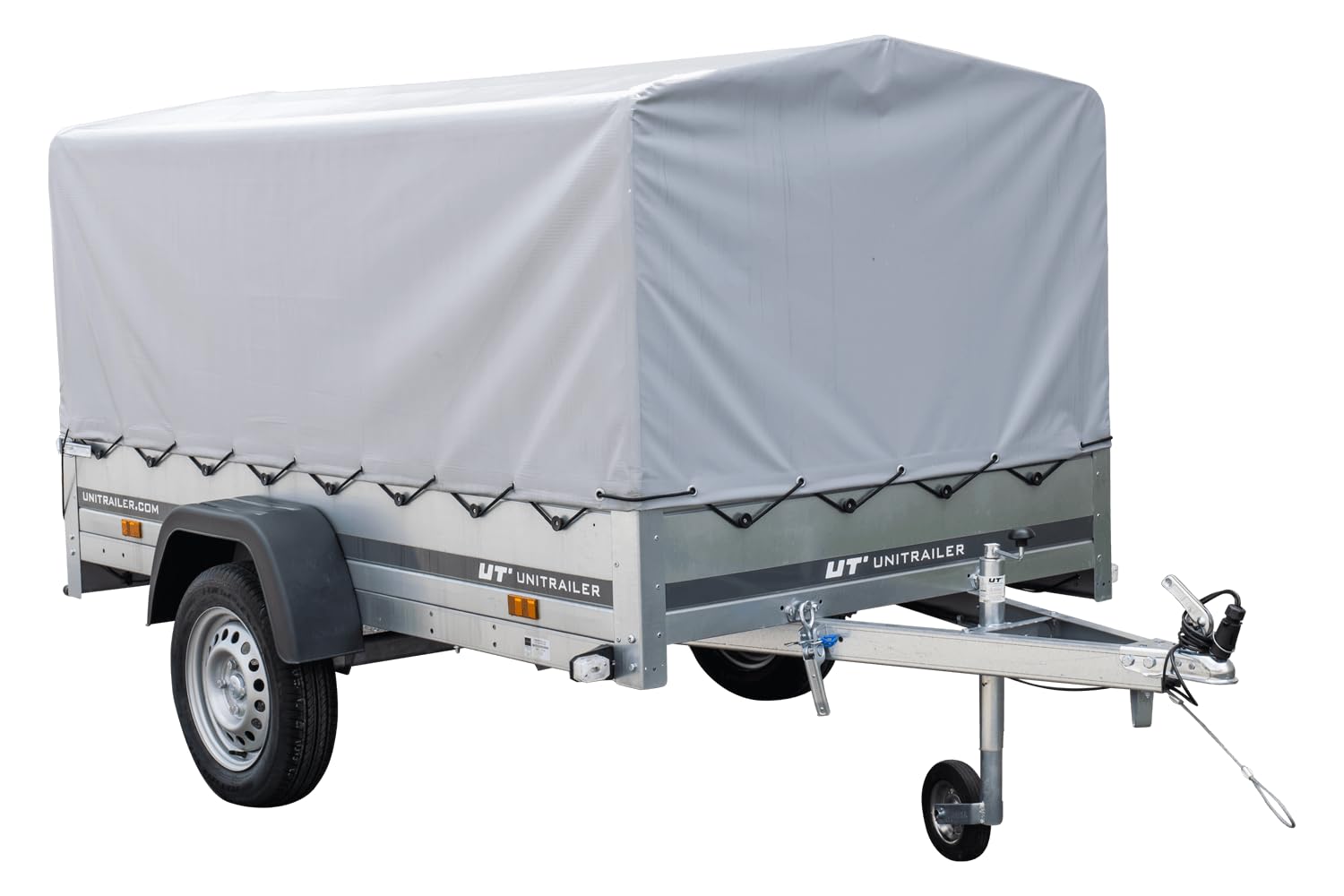 UNITRAILERAnhänger Pkw 230x125 Garden Trailer 230 Kipp Unitrailer 750 kg mit Stützrad, Hochplane und Hochspriegel