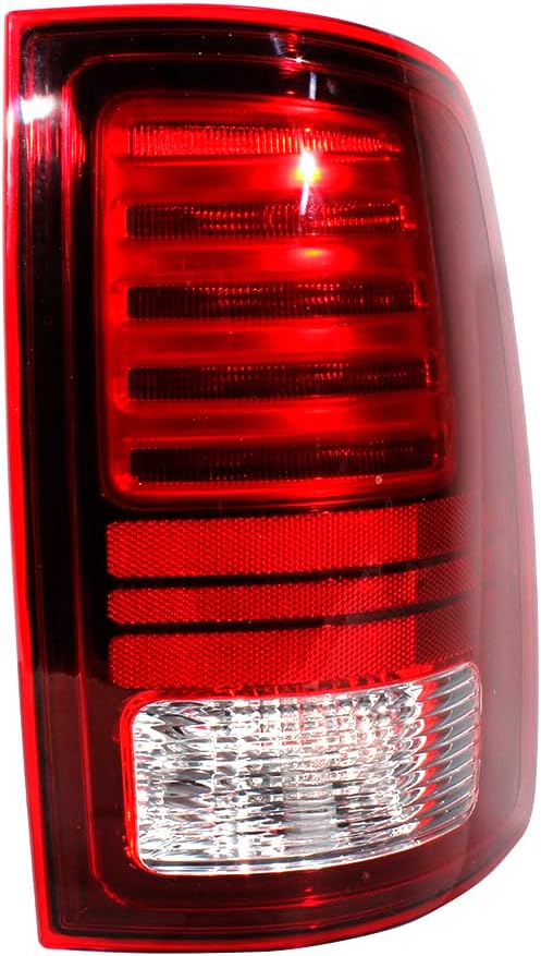 Tail Light Lamp Assembly with LED & Halogen Bulbs Fit for Dodge RAM 1500 | 2500 | 3500 2013 2014 2015 2016, Replace for 68093080AC (Passenger Side)