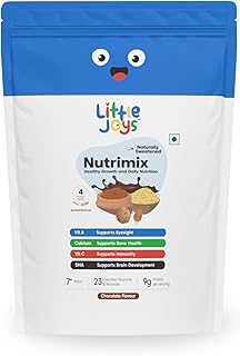 Little Joys Chocolate Nutrimix 7+ Refill Pouch (350g) | 7-12 Years | Naturally Sweetened with Jaggery & Dates | With 23 Es... Price In India