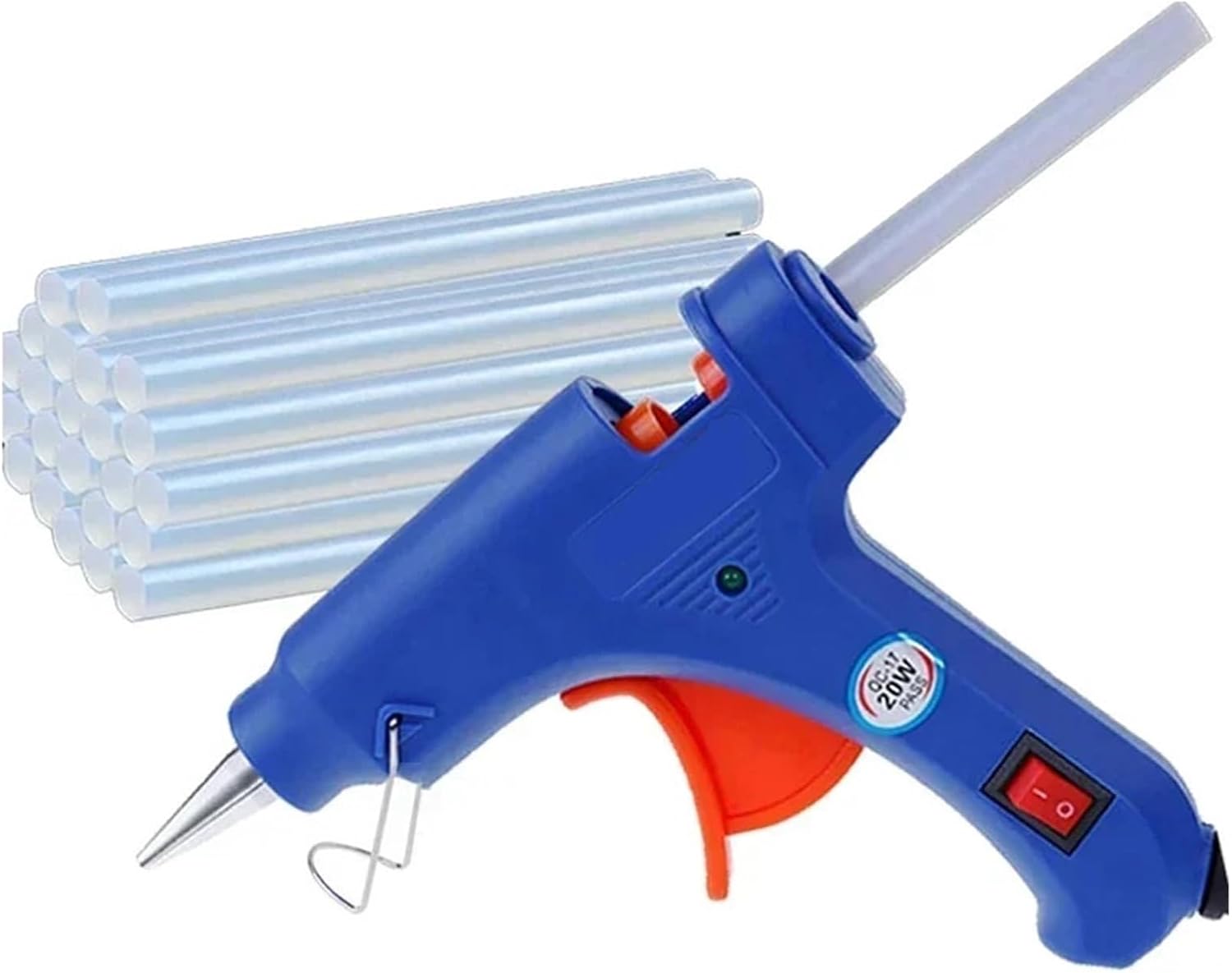 Crafting Melting Glue Gun, 20W Mini Hot Melt Glue Gun, Electric Heat Temperature Gun, Repair Tool Set With Transparent Glue Stick 7x100mm Power Tool for DIY Arts Quick Home Repairs