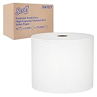 Vista 2 de Cottonelle Professional Small Core High-Capacity Standard Roll Toilet Paper, Bulk (53862), 2-Ply, CleanCare Design, White
