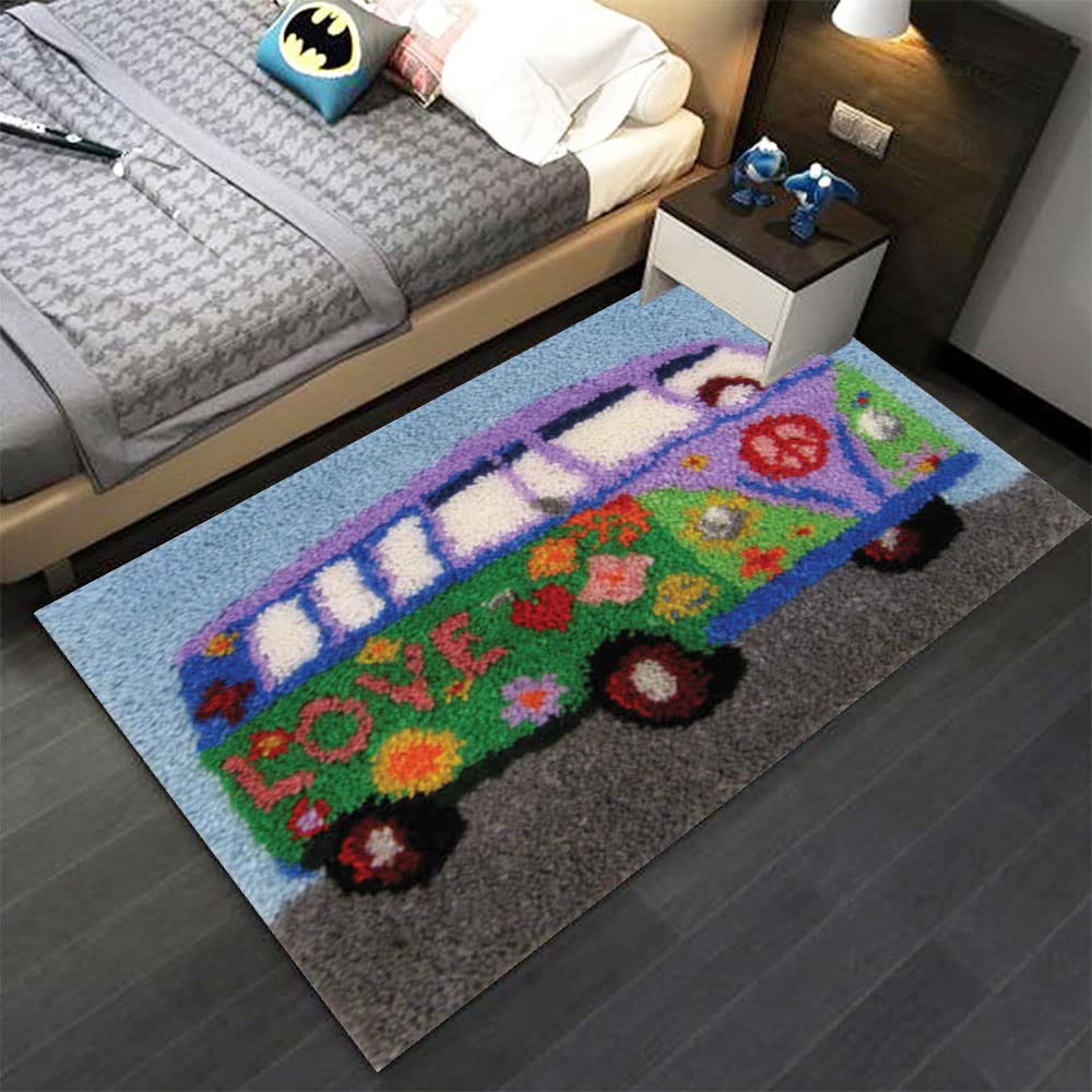 Kits de gancho de pestillo para adultos, kit de fabricación de alfombras para decoración del hogar, kit de manualidades con herramientas de bricolaje, kit de gancho de pestillo de alfombra