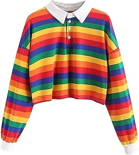 Amazon.co.uk: rainbow sweatshirt women