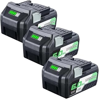 18V/36V 6.0AH Power Tool Battery Replacement Compatible with Hitachi/Hikoki/Metabo HPT BSL36B18 BSL36A18 BSL1830 Cordless Drill Wrench Parts(3pcs)