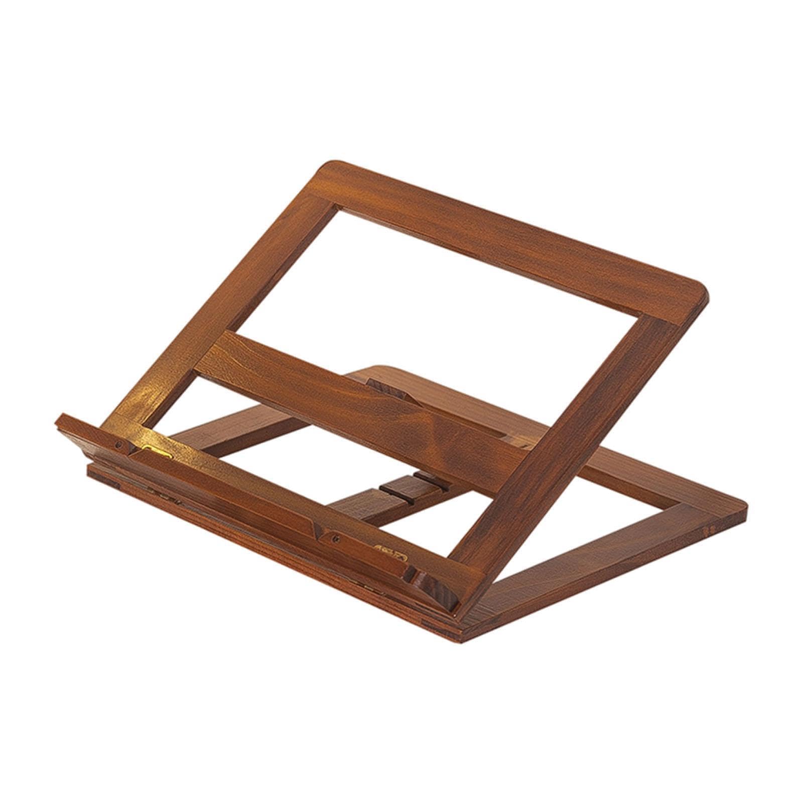 Atril estante de lectura de madera plegable para mesa de estudio, libros y notas musicales