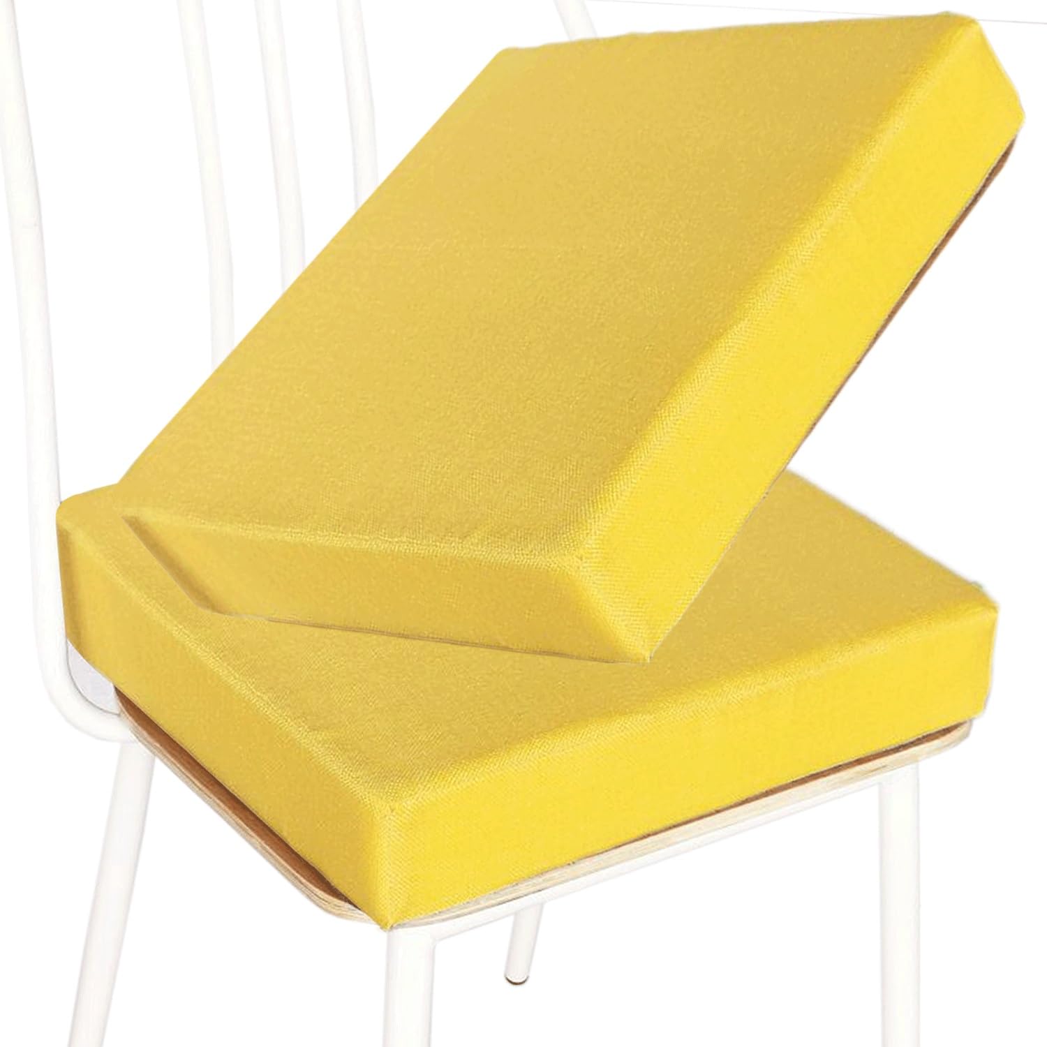 Coussin de chaise en mousse épaisseur 5 cm lot de 2 assises carrées antidérapantes 40x40 cm