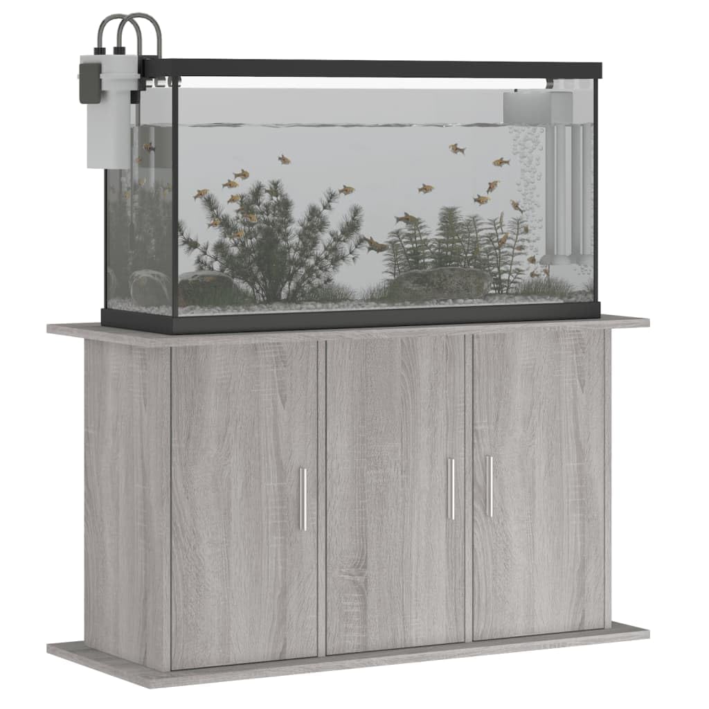 Aquariumständer Aquarium Tisch Möbel Aquarien Schrank Aquarium Unterschrank Aquarienunterschrank Terrarium Schrank Grau Sonoma 101x41x58 cm Holzwerkstoff