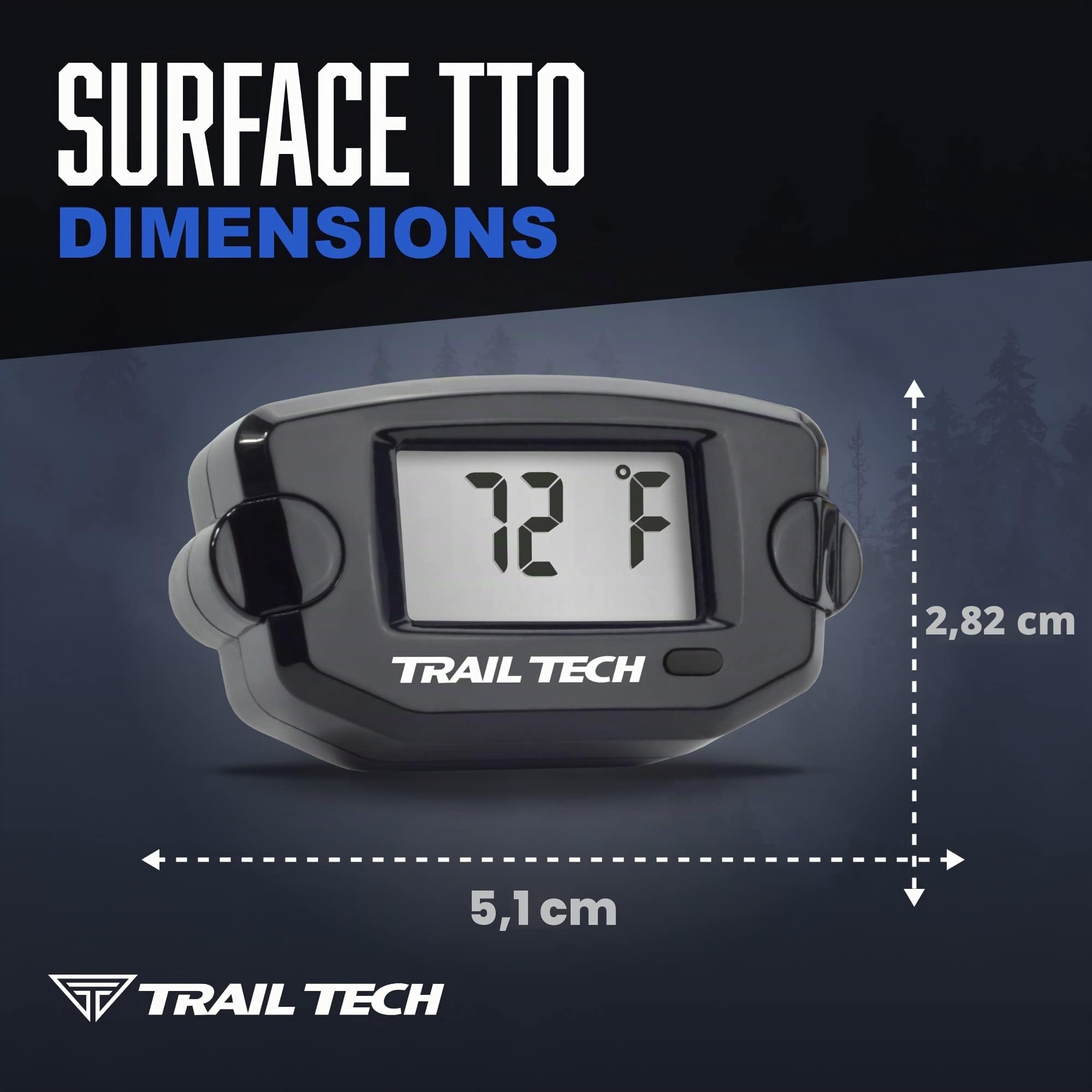 Trail Tech 742-EH1 Capteur de température numérique TTO pour tuyau de radiateur Noir 19 mm