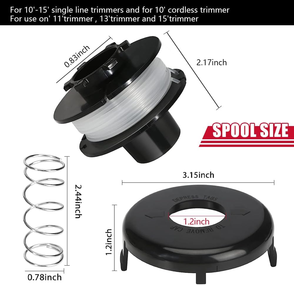 MADAT 88175 Trimmer Spool Line 30Ft 0.065" Fit for Toro 10"-15" Trimers image 2