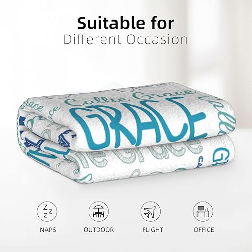 Miniatura 5 de Dr.TOUGH Mantas personalizadas para niños y adultos, manta con nombre personalizado con nombre, regalo para Navidad, cumpleaños, día de San Valentín