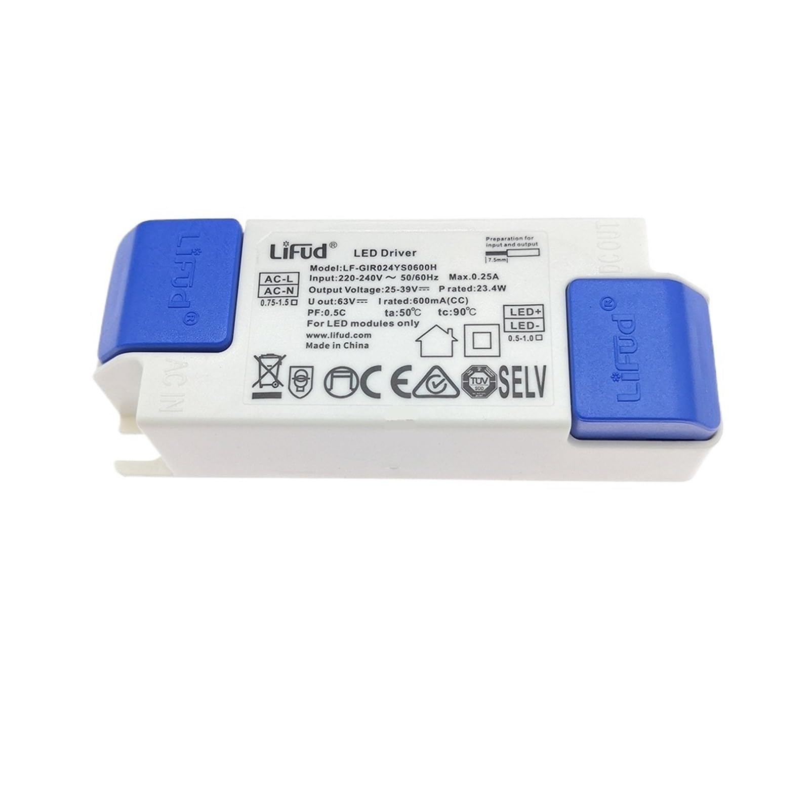 FCARUMIQP 1pcs LED Driver No Flicker LF-GIRxxxYS 25-42V 135mA 180mA 200mA 300mA 450mA 600mA Panel Light Power Supply(GIR024YS0600H)