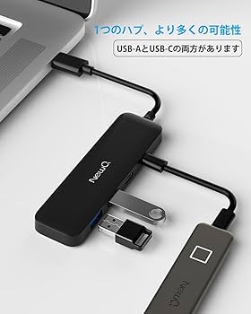 NewQ USB-cハブ 充電・Displayport対応 4ポート Amazon | NewQ USB Cモニターハブ 8-in-1 – USB-C PD給電