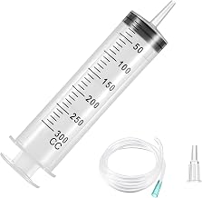 Syringe Syringe 300 ml Large Syringe with Hose Dosing Syringe | Large Syringe with Hose, Oil Syringe Reusable Plastic Syringe Wind-up Syringe for Laboratory Industrial Pet Feeding