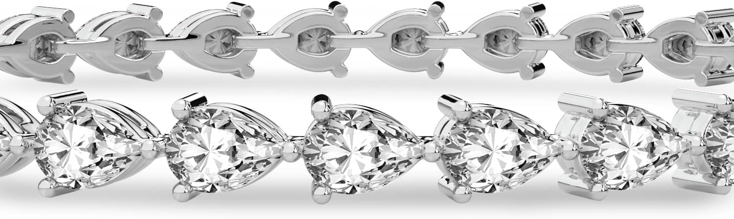 FRIENDLY DIAMONDS 3 Carat - 20 Carat IGI Certified Lab Grown Diamond Bracelet Line 7" | 14K Gold | Lab Diamond Tennis Bracelet | FG-VS1 Quality