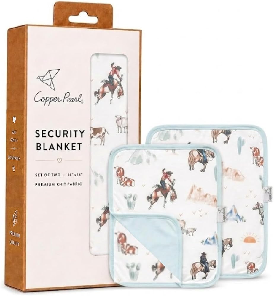 Copper Pearl 3겹 니트 안전 담요 세트 분 40.6cm x 40.6cm(16인치 x 16인치) 2팩 — 사진 1