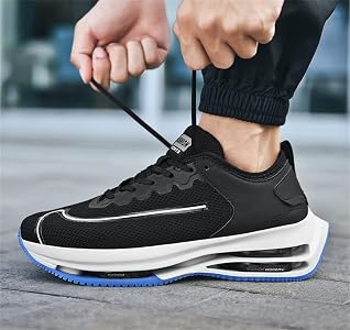 Amazon.com: HAYING Zapatillas de running con doble cámara de aire para  hombre, Blanco : Ropa, Zapatos y Joyería
