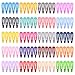 PIDOUDOU 100 Pieces Solid Color 2 Inch Barrettes Women Metal Snap Clips