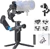 FeiyuTech SCORP Mini-3-Pro Gimbal Stabilizer for Camera MirrorlessCompactAction Cameras,Smartphone,18m AI Tracking,Detachable Remote Handle,4.4lbs Payload,3-axis Gimbal for Canon Sony Nikon