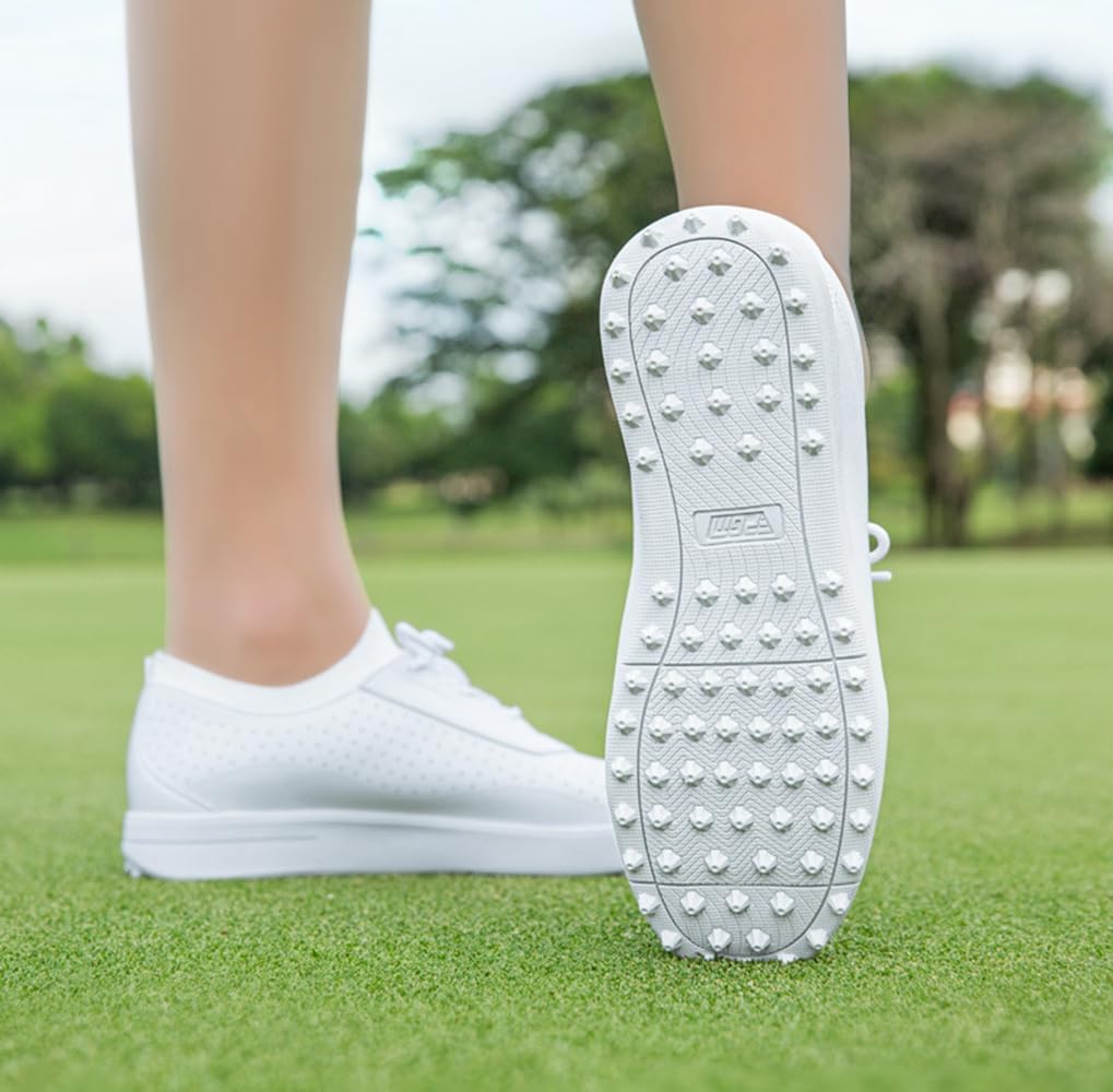 Breathable Mesh Golf Shoes Spikeless for Women, Ladies