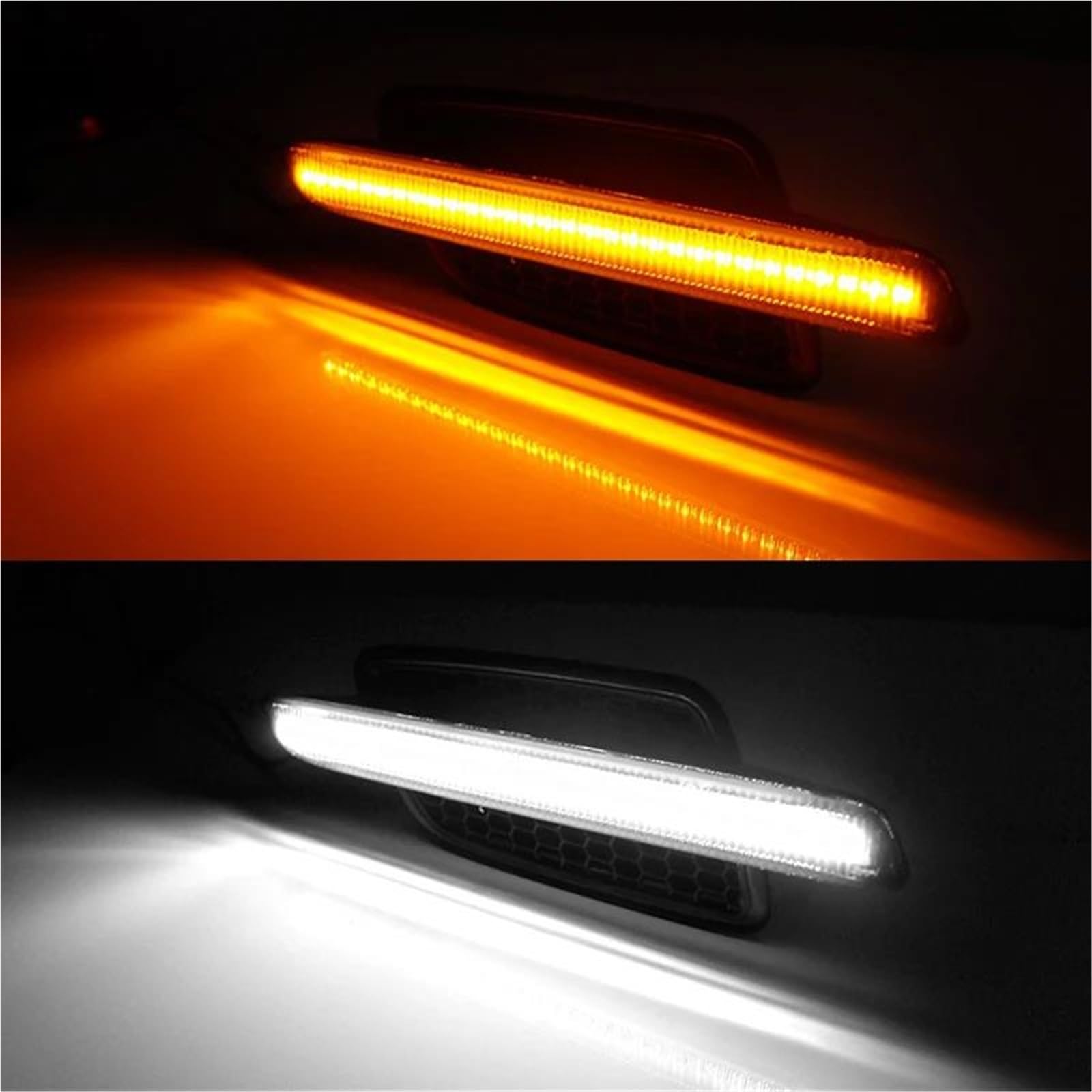 Specchietto Retrovisore Luci Blinker Per Pontiac Per G8 2008-2009 Paraurti Anteriore Luci Posizione Laterali A LED Lampade Indicatori Di Direzione Ingombro DRL T10 12V(White)
