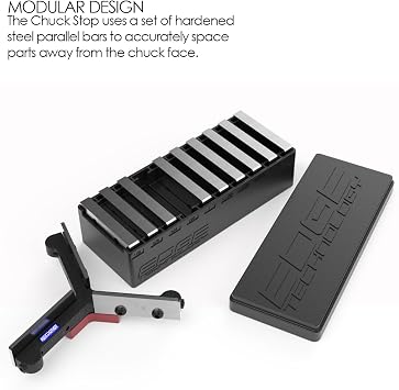 30-000 Chuck Stop Spider Set - Magnetic Spider, includes 10 Sets of Parallel Bars, 0.0002 Parallelism, Fits 3 Jaw Lathe Chucks that are 6 and Larger
