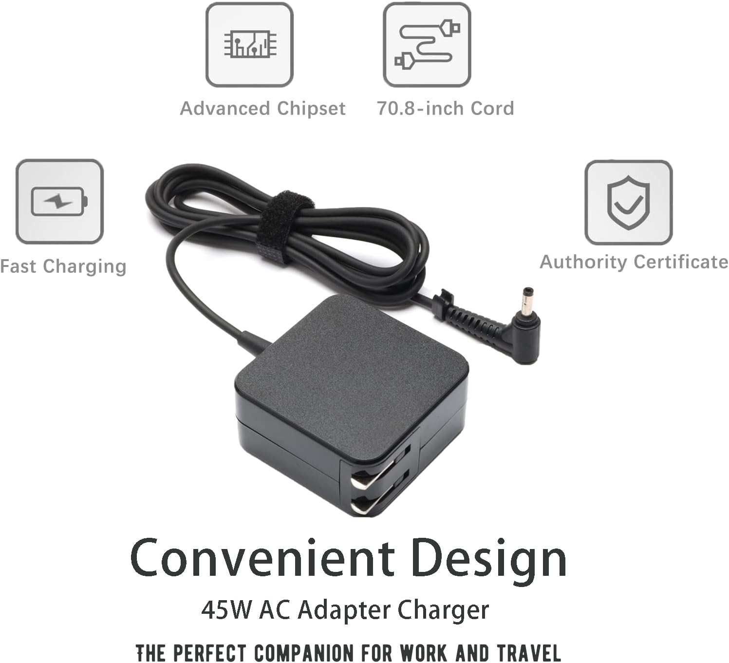 Suреr Bіg Clеаrаnсе! 45W AC Adapter Laptop Charger Replacement for Lenovo N23 N22 N42-20 N22-20 Flex 4-1130 Ideapad 100 710s 100S-14IBY L340 S145 Yoga 710 L340 S130 S340 5A10H42923 PA-1450-55LN Power Supply with Cord