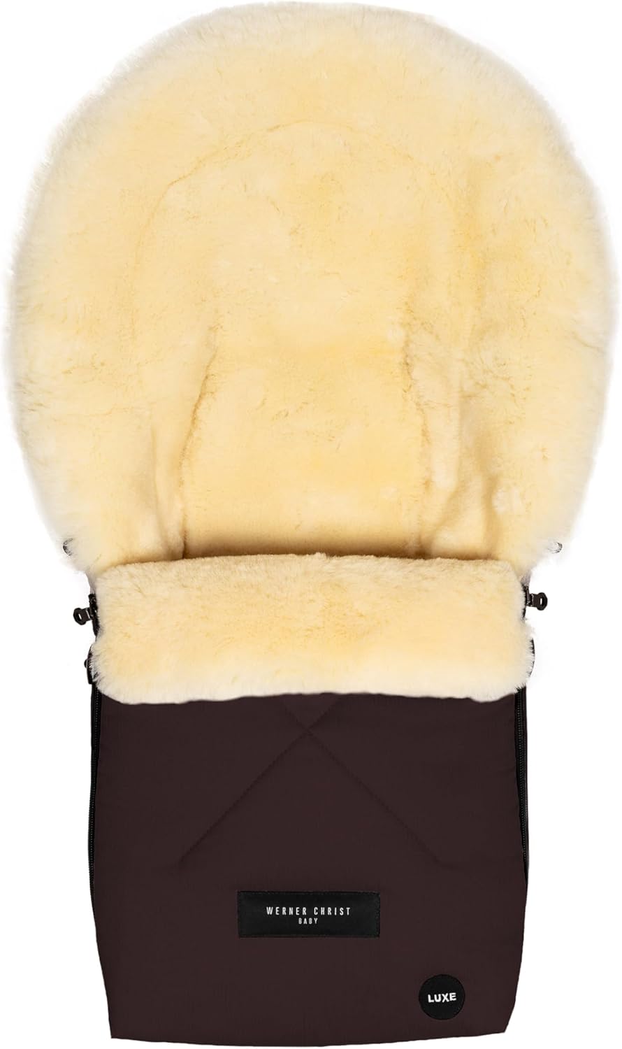 Werner Christ Baby Sheepskin footmuff Oslo Luxe for carrycot - Winter footmuff Made of Medical Fur (from 0 to 6 Months) for carrycot, Infant Carrier, Stroller