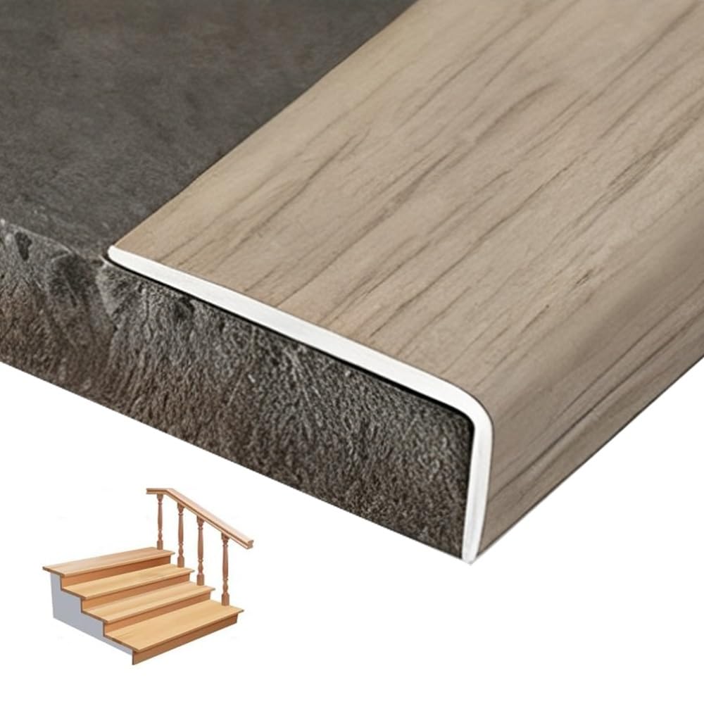 Nez de marche antidérapant aluminium profilé L 100cm protection bord escalier stratifié
